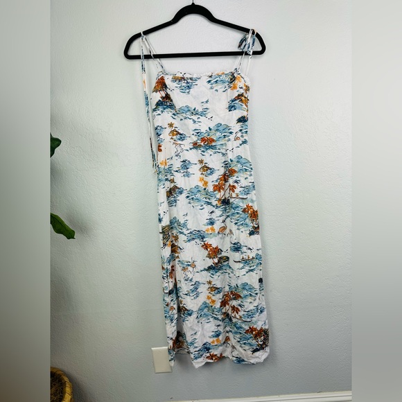 Free People Beach Party Midi Dress - Tropical Flamingo Paradise Print Size 2 - Picture 2 of 9